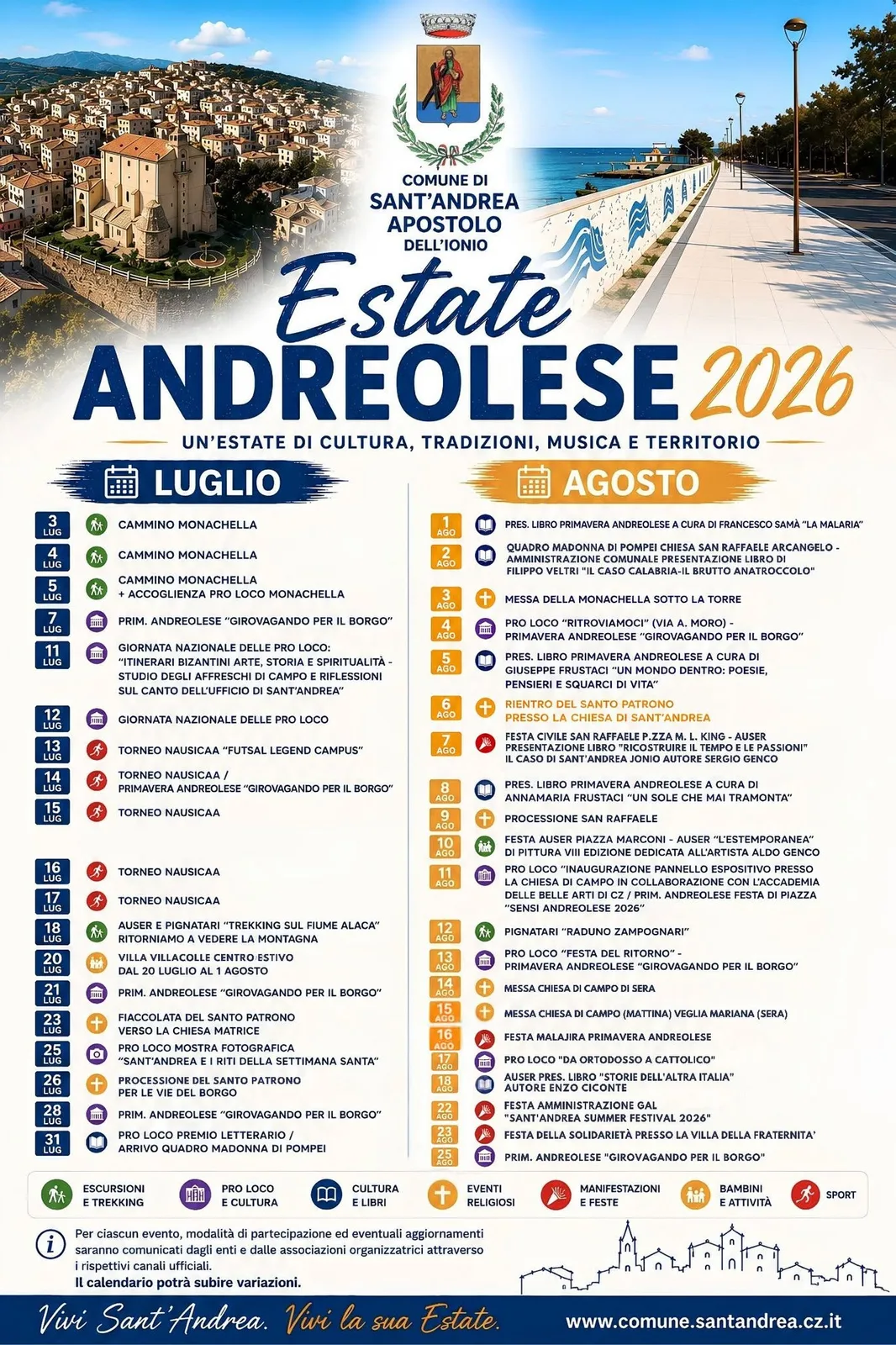 Locandina Raduno Zampognari 2026 a Sant'Andrea Apostolo dello Ionio (Catanzaro)