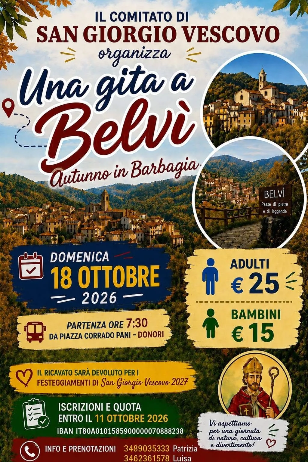 Locandina Una gita a Belvì Autunno in Barbagia 2026 a Donori (Nuoro)