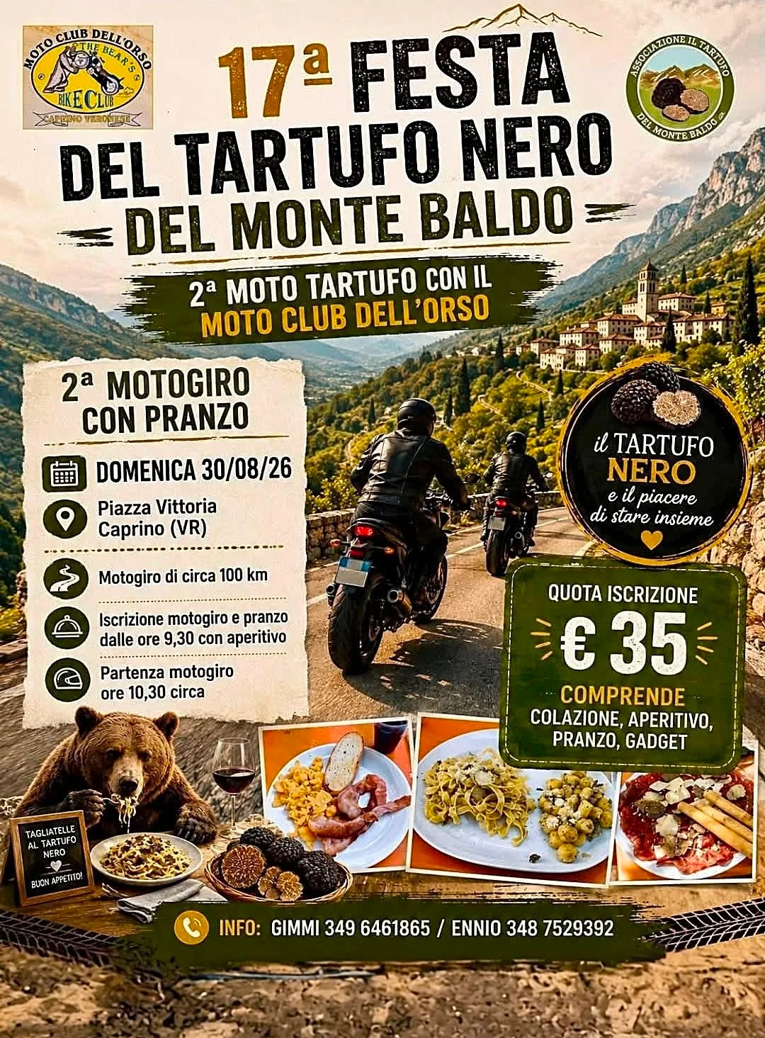 Locandina 17ª Festa del Tartufo Nero del Monte Baldo 2026 a Caprino Veronese (Verona)