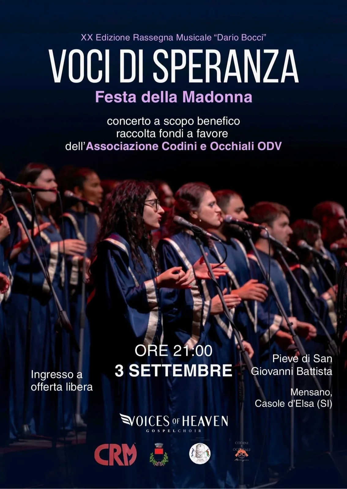 Locandina XX Edizione Rassegna Musicale Dario Bocci 2026 a Casole d'Elsa (Siena)