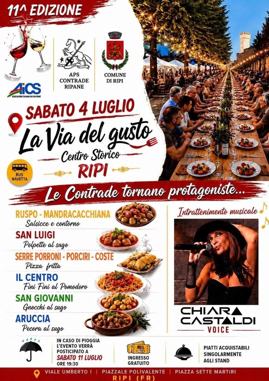 Locandina La Via del Gusto 2026 a Ripi (Frosinone)