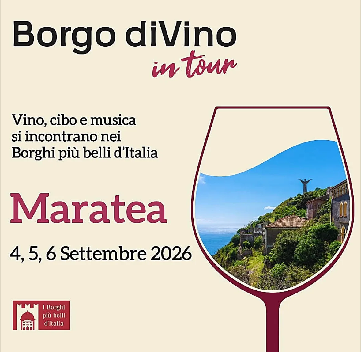 Locandina Borgo diVino in tour Maratea 2026 a Maratea (Potenza)