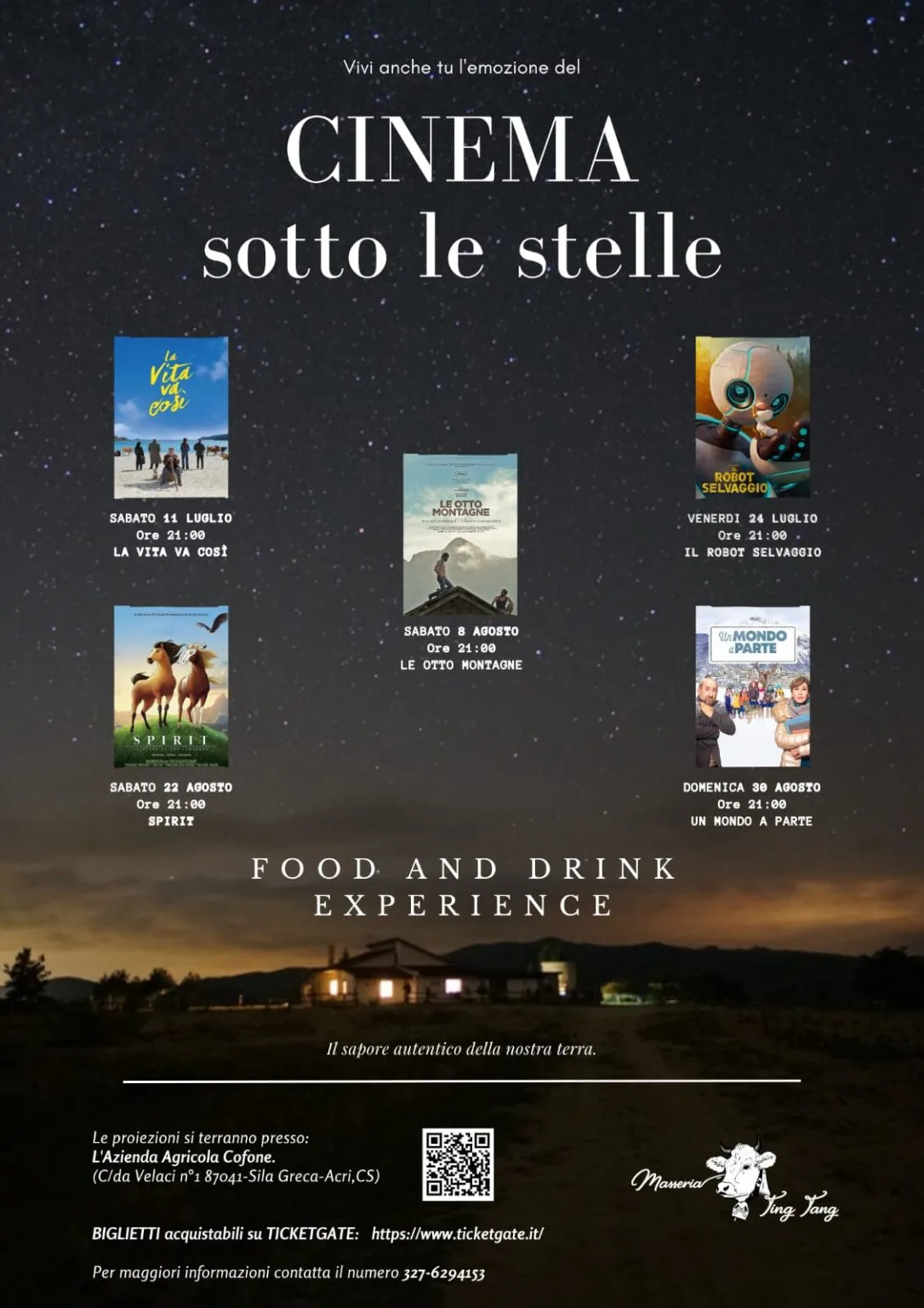 Locandina Cinema sotto le stelle: Spirit 2026 a Acri (Cosenza)