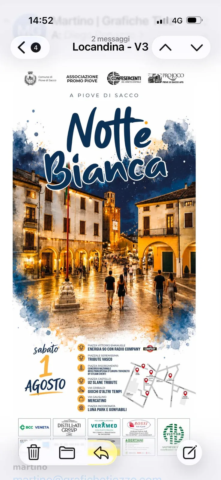 Locandina Notte Bianca 2026 a Piove di Sacco a Piove di Sacco (Padova)