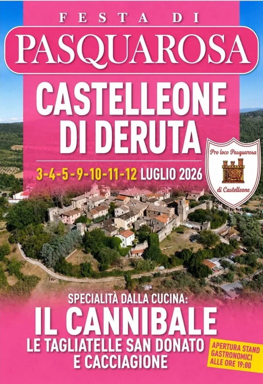Locandina Festa di Pasquarosa 2026 a Castelleone di Deruta a Deruta (Perugia)
