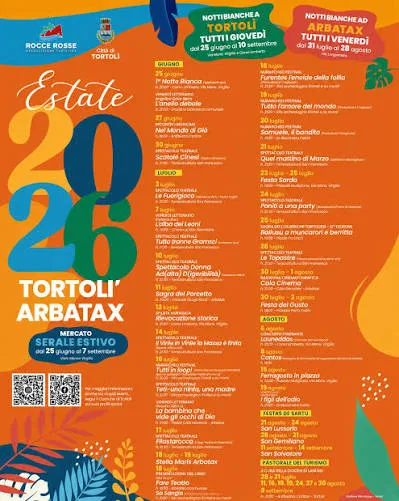 Locandina Mercato Serale Estivo 2026 a Tortolì (Nuoro)