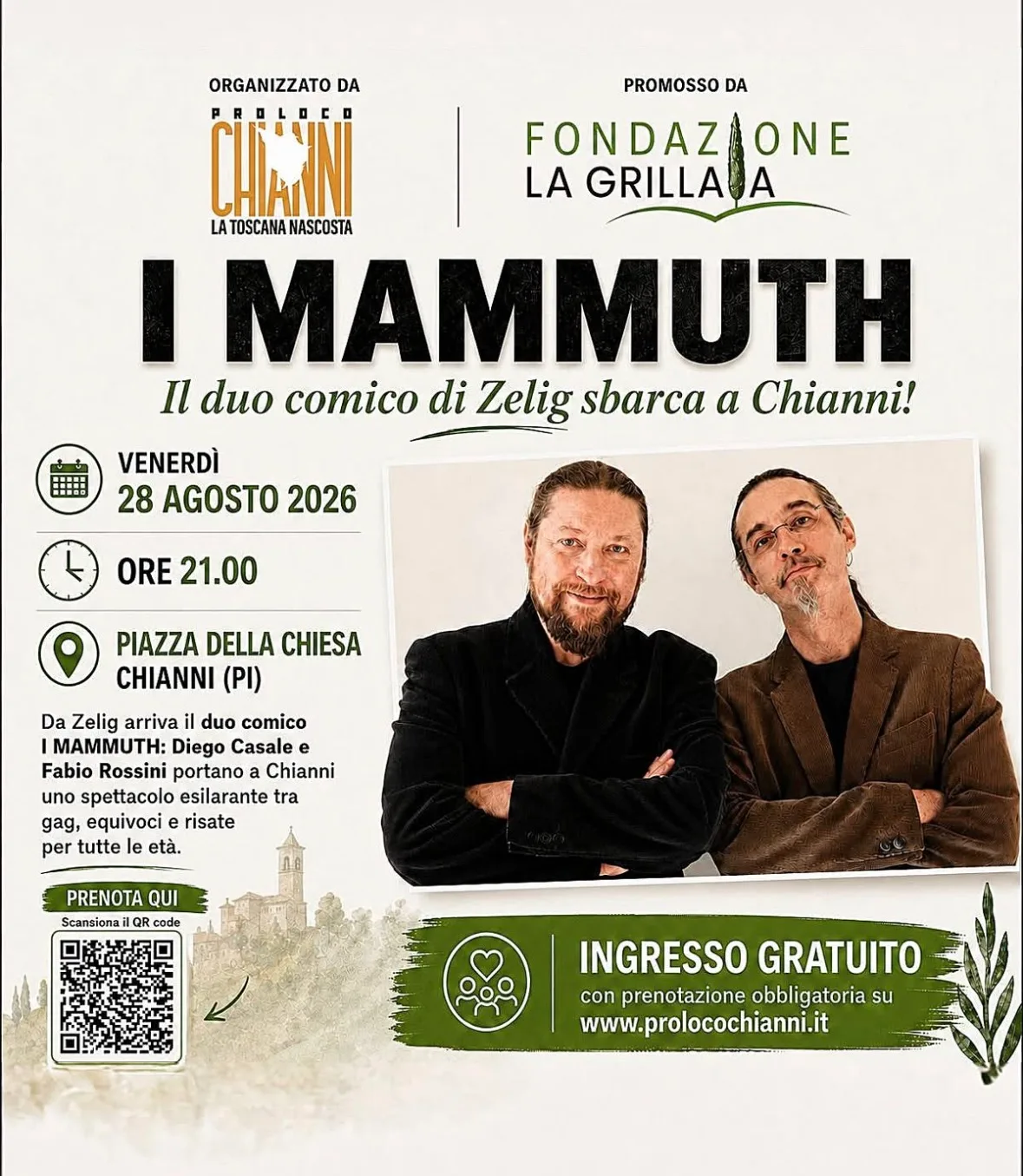Locandina I Mammuth a Chianni 2026 a Chianni (Pisa)