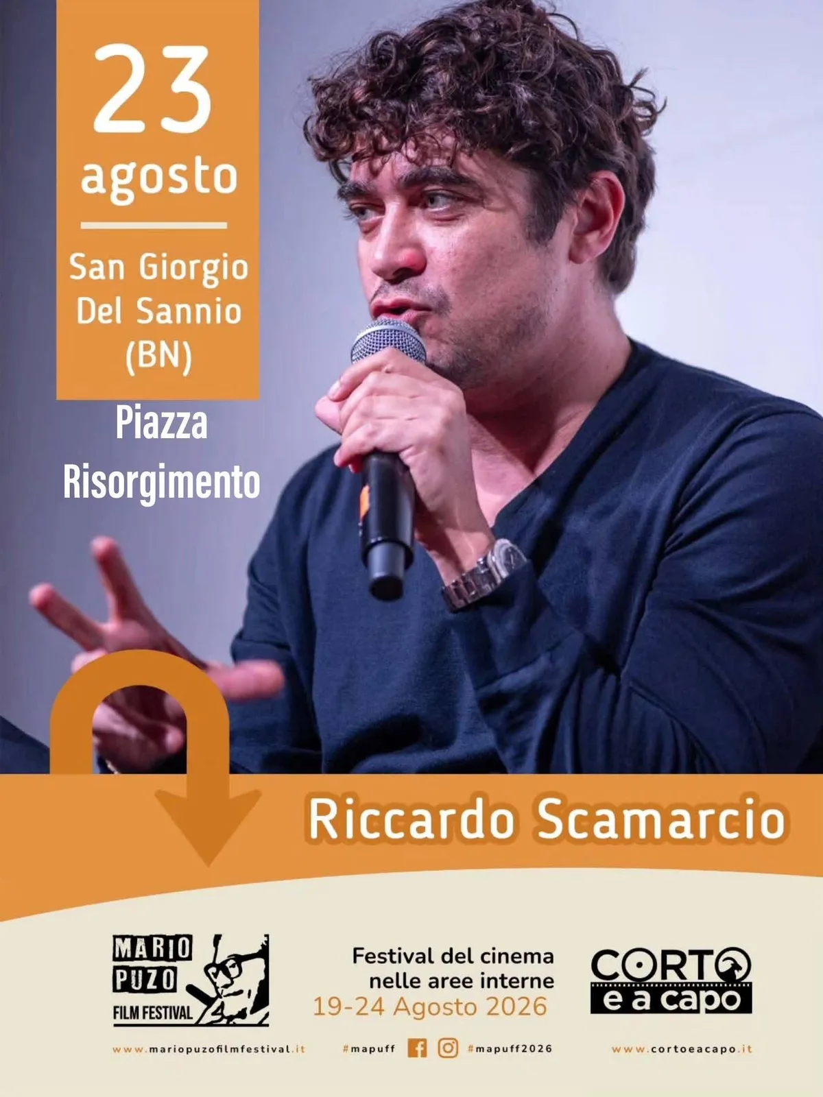 Locandina Mario Puzo Film Festival 2026 a San Giorgio del Sannio (Benevento)