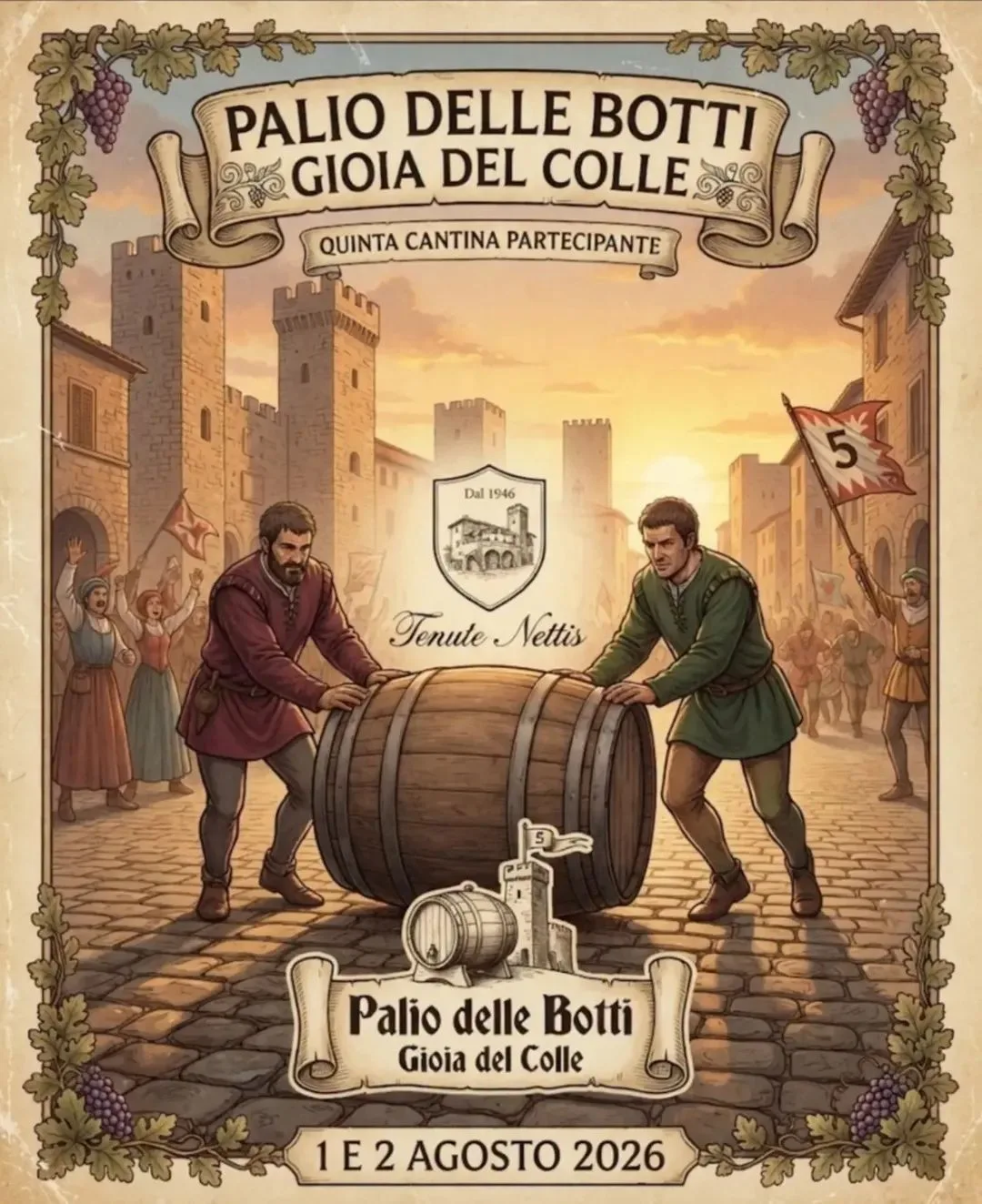 Locandina Palio delle Botti Gioia del Colle 2026 a Gioia del Colle (Bari)