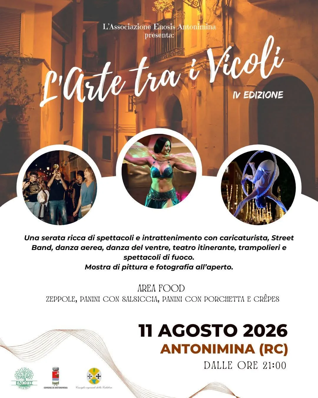 Locandina L'arte tra i Vicoli IV Edizione 2026 a Antonimina (Reggio calabria)