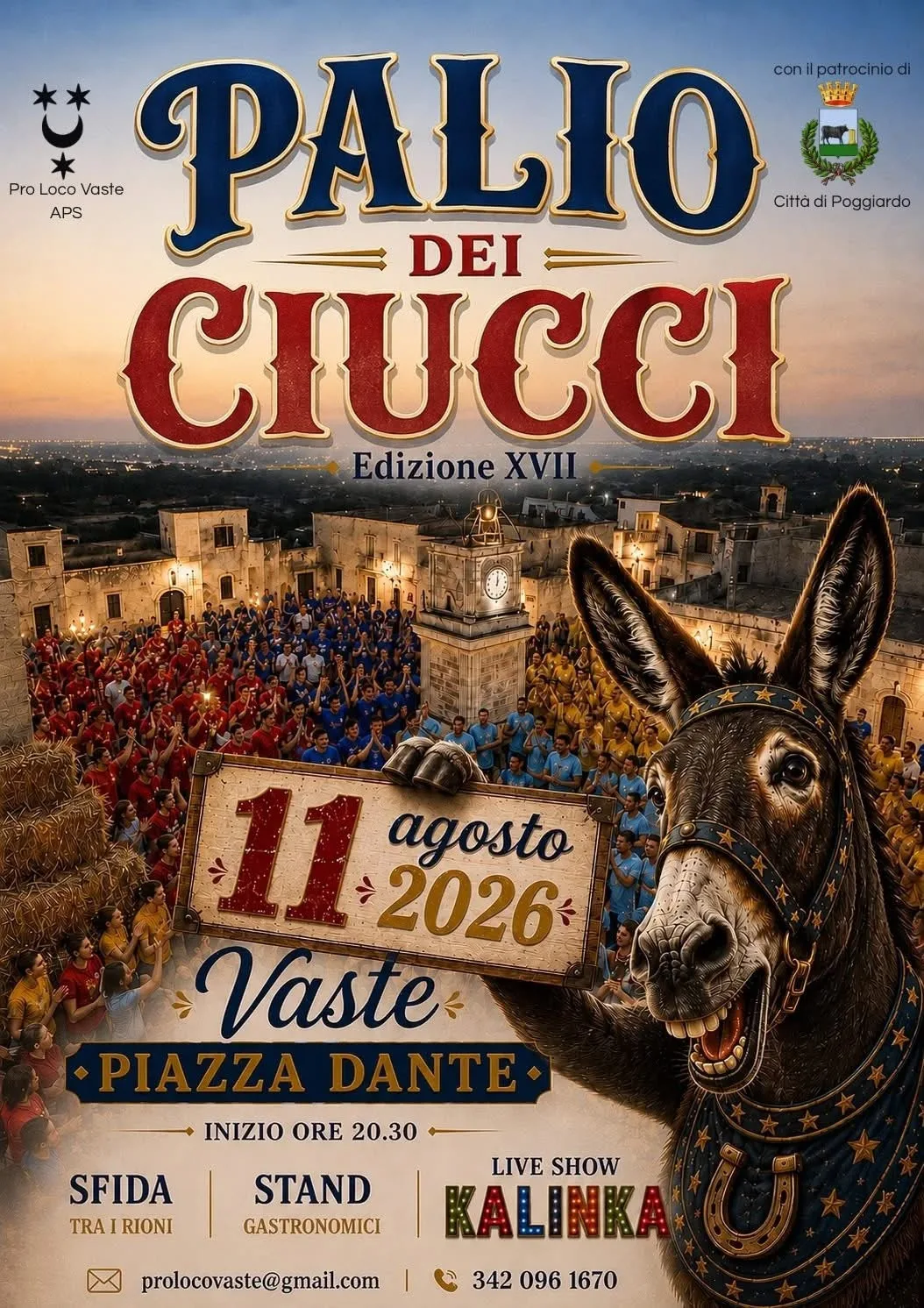 Locandina 17ª Palio dei Ciucci 2026 a Poggiardo (Lecce)