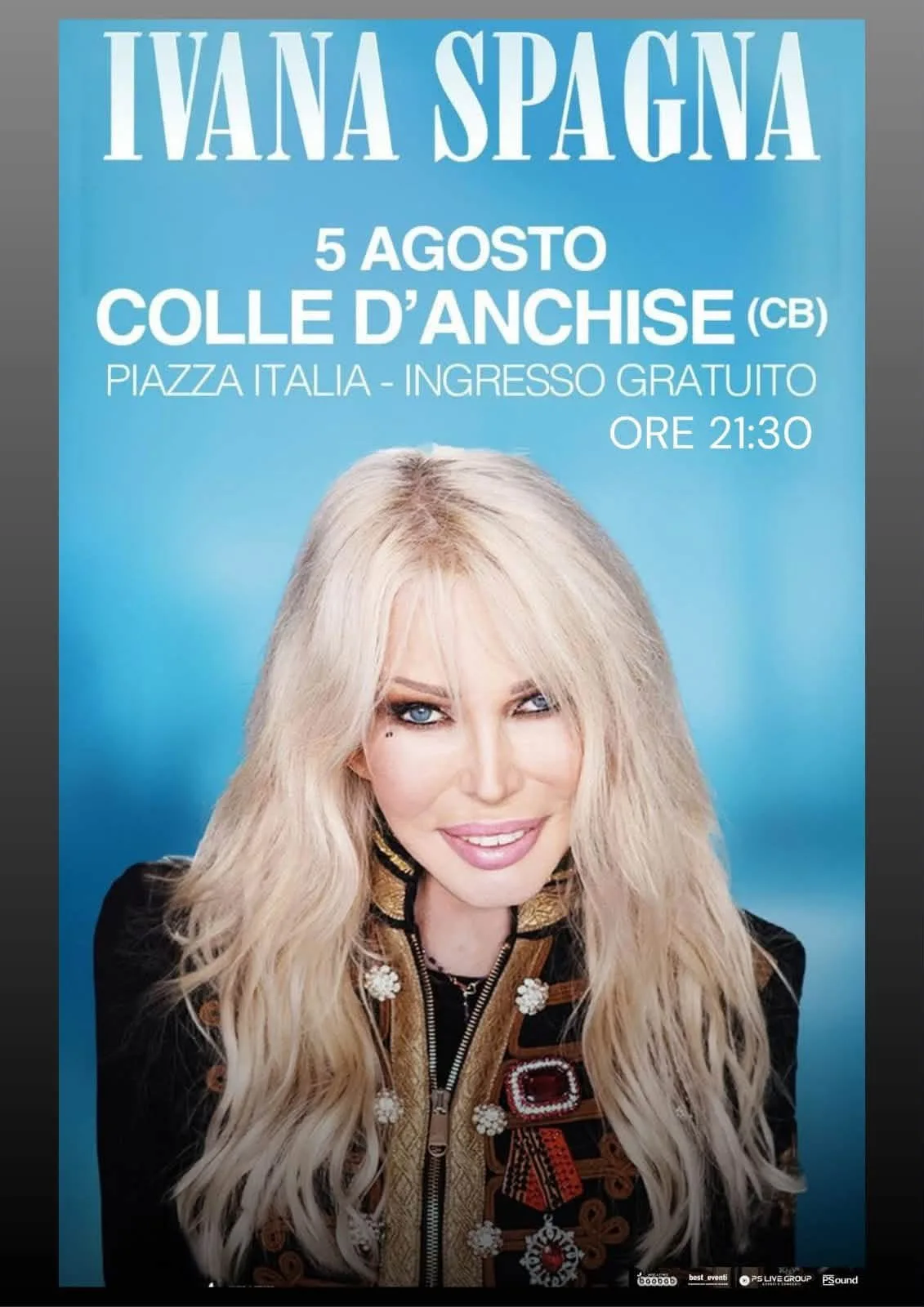 Locandina Ivana Spagna in Concerto 2026 a Colle d'Anchise (Campobasso)