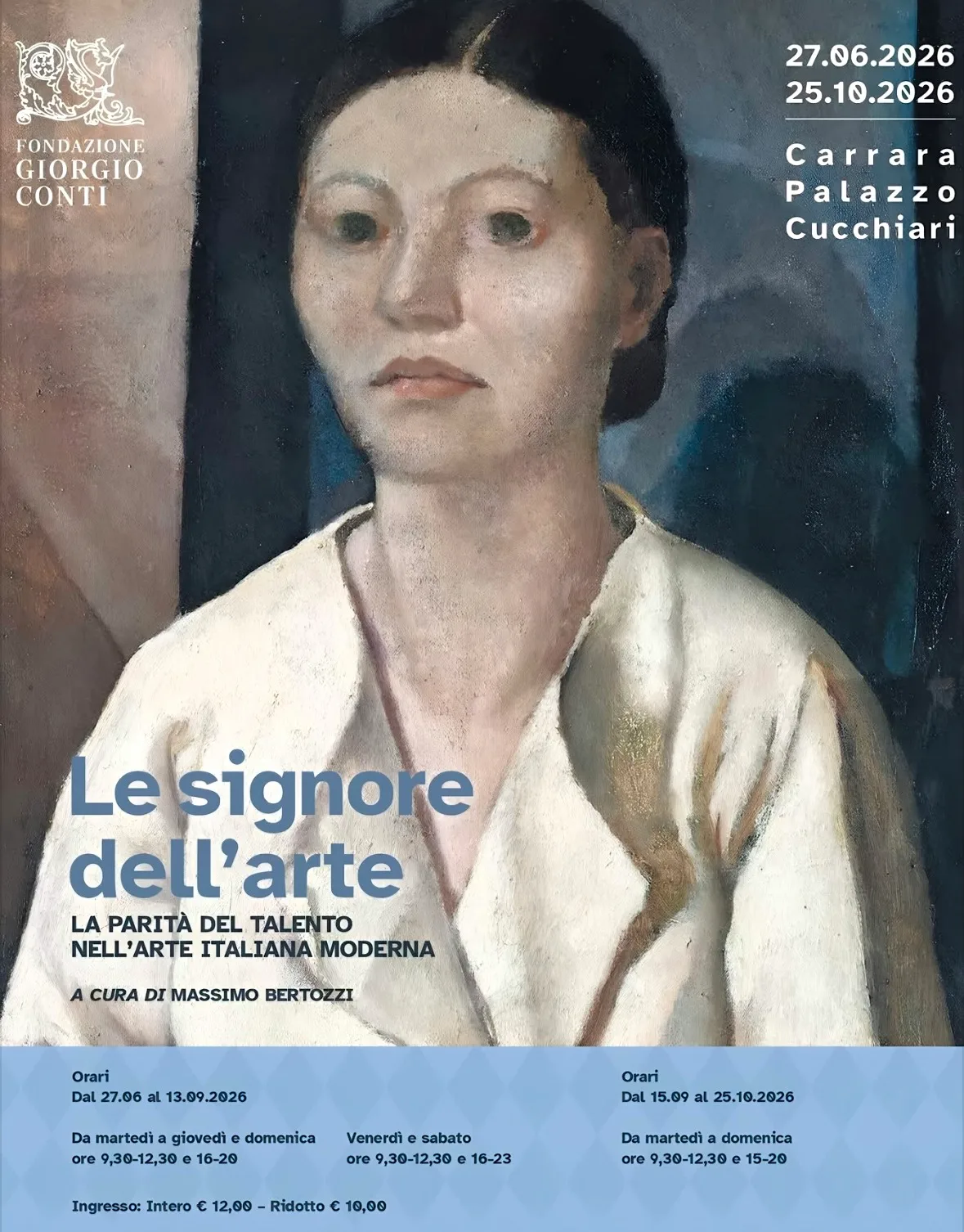 Locandina Le signore dell'arte 2026 - La parità del talento a Carrara (Massa-Carrara)