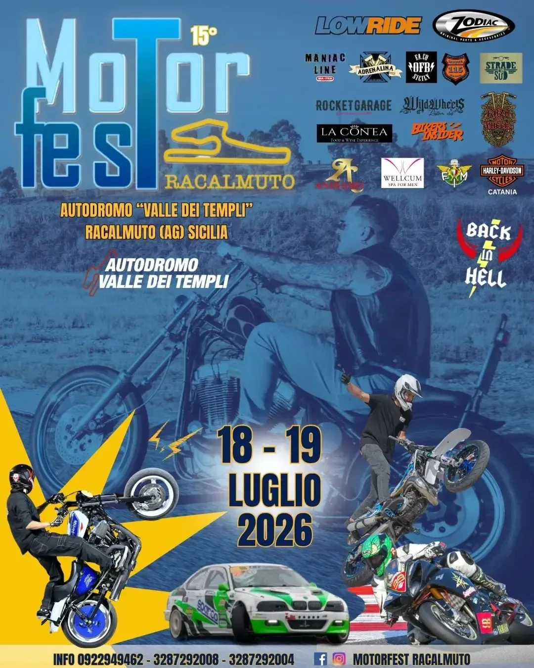 Locandina 15° Motor Fest Racalmuto 2026 a Racalmuto (Agrigento)