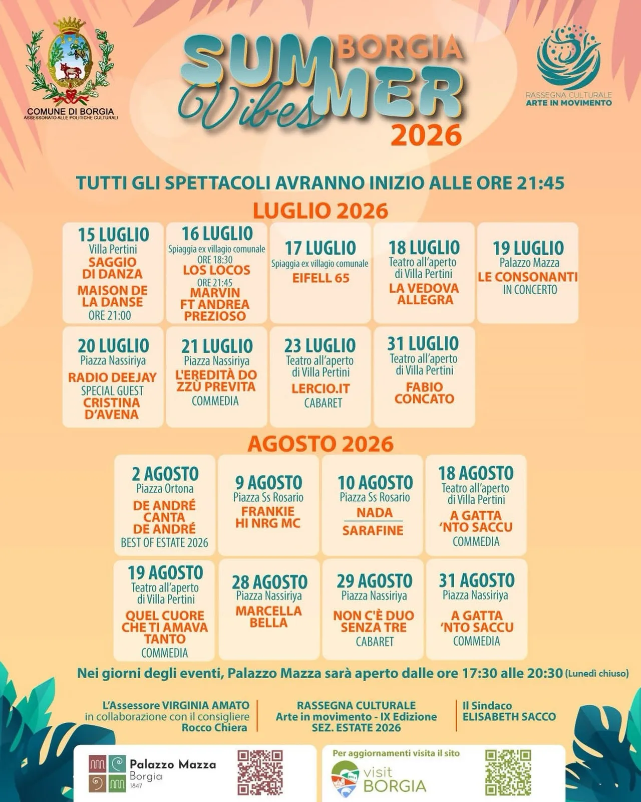 Locandina Fabio Concato — Sum Vibes Borgia 2026 a Borgia (Catanzaro)