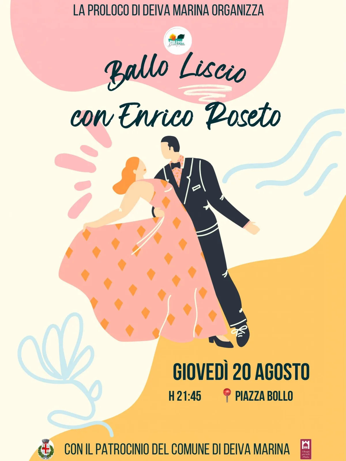 Locandina Ballo Liscio con Enrico Poseto 2026 a Deiva Marina (La Spezia)