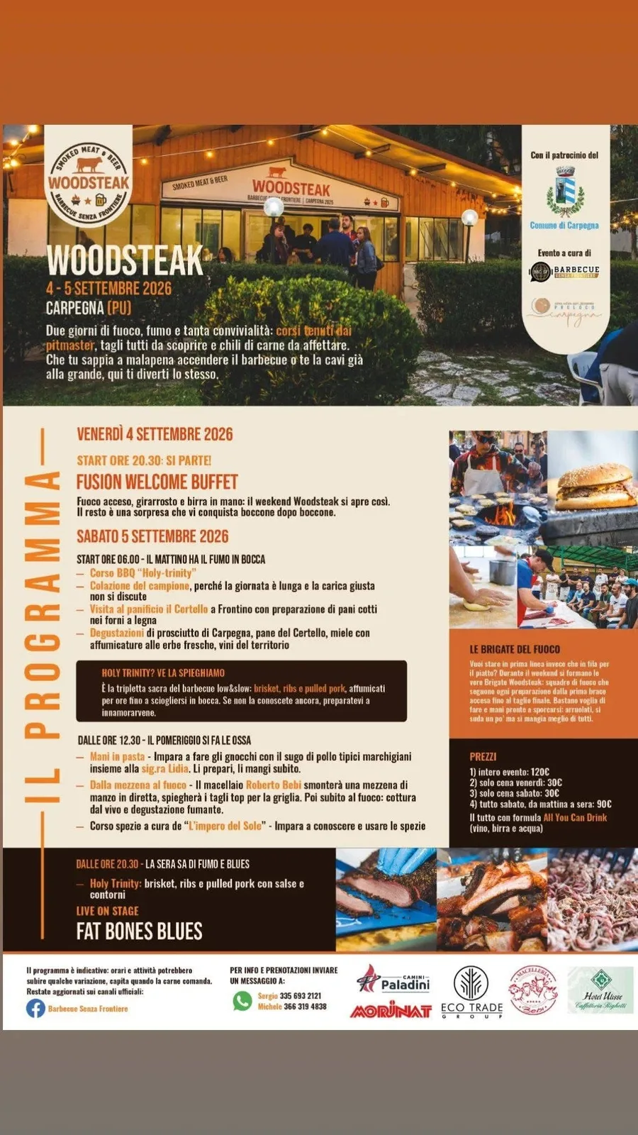 Locandina Woodsteak — Smoked Meat & Beer 2026 a Carpegna (Pesaro e Urbino)