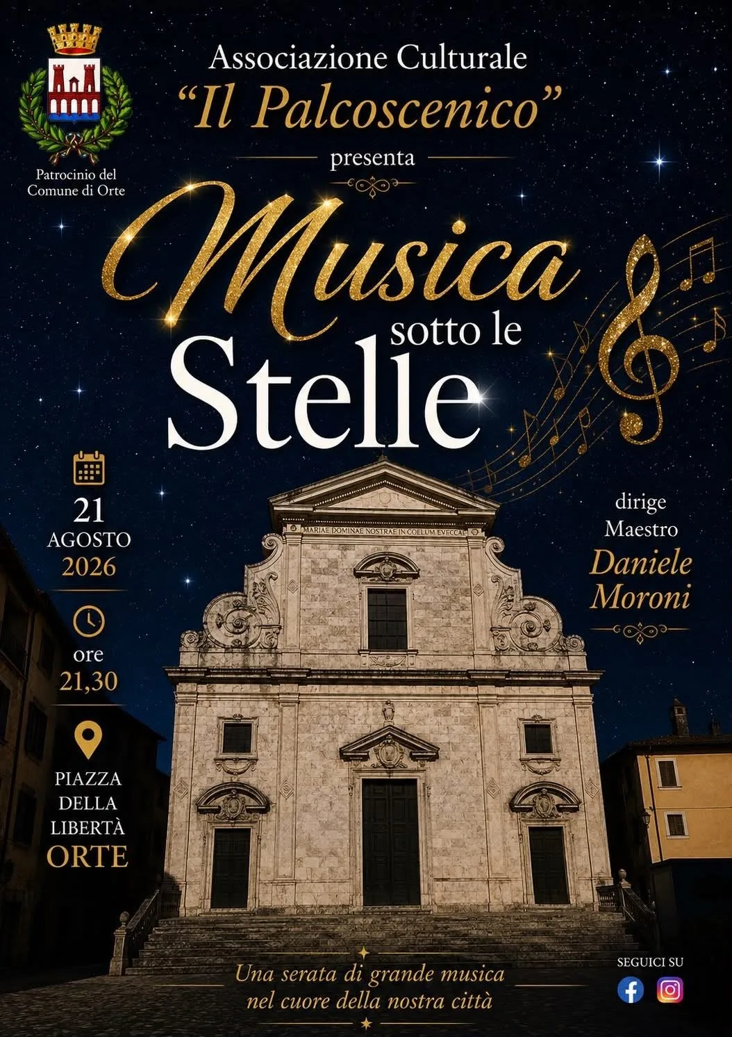 Locandina Musica sotto le Stelle 2026 a Orte (Viterbo)