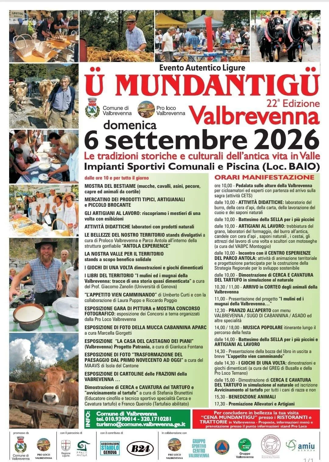 Locandina 22ª Edizione Ü Mundantigü Valbrevenna 2026 a Valbrevenna (Genova)
