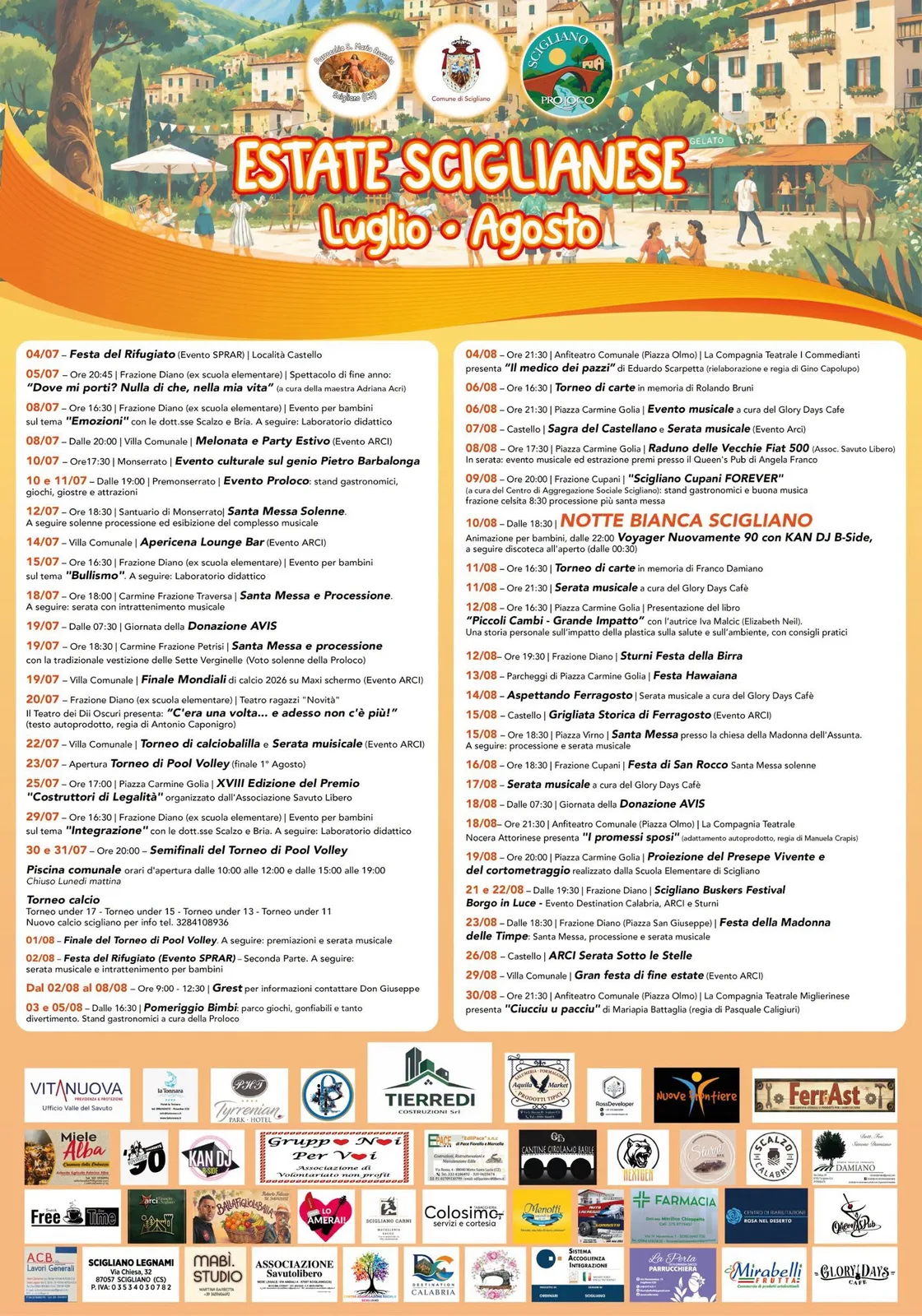 Locandina Evento musicale Glory Days Café 2026 (6 ago) a Scigliano (Cosenza)