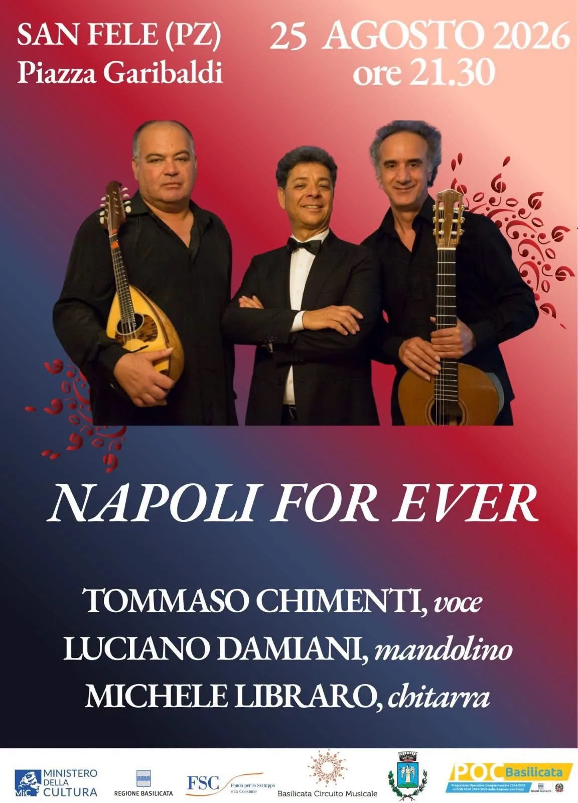 Locandina Napoli For Ever 2026 a San Fele (Potenza)