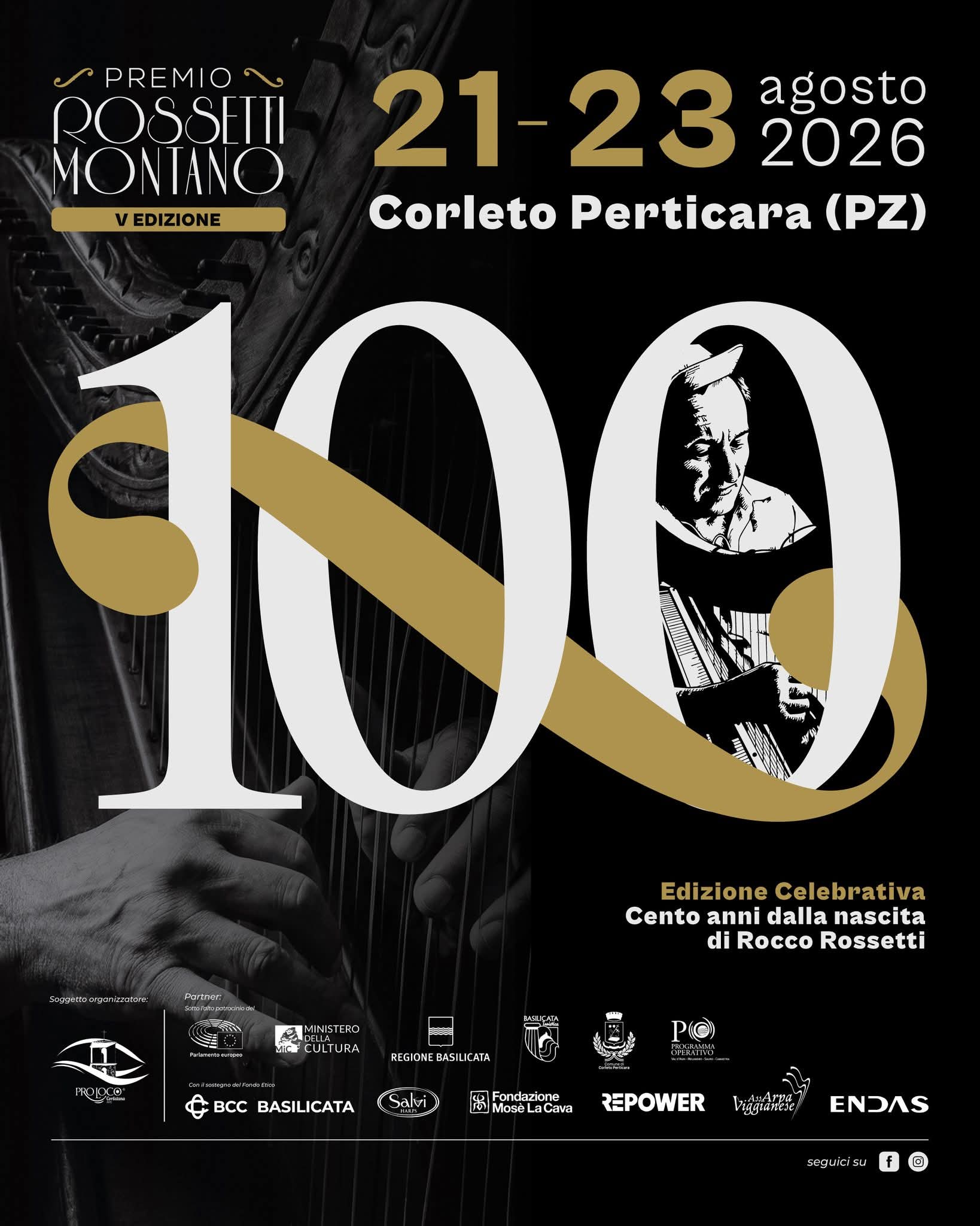 Locandina Premio Rossetti-Montano 2026 a Corleto Perticara (Potenza)