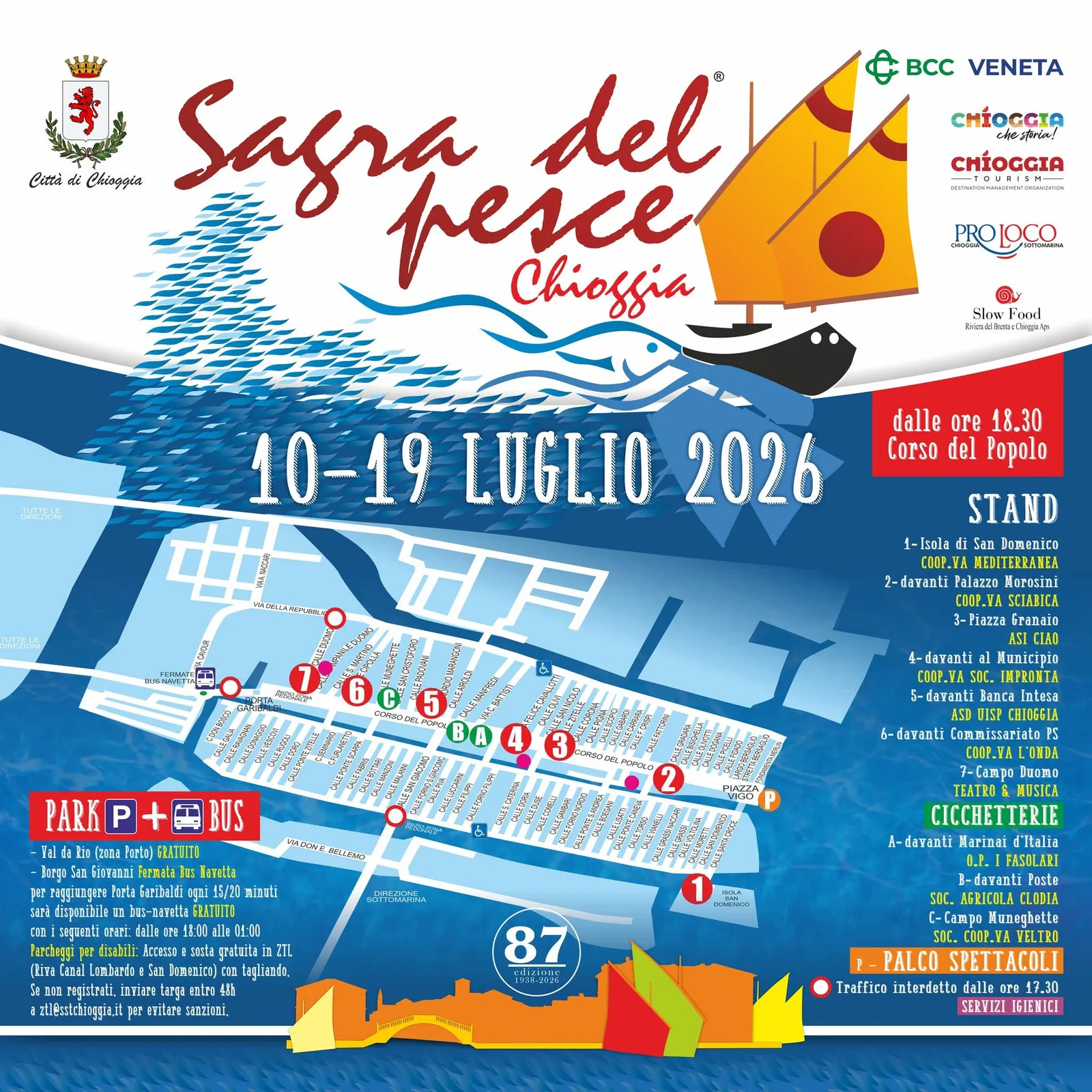 Locandina 87ª Sagra del Pesce Chioggia 2026 a Chioggia (Venezia)