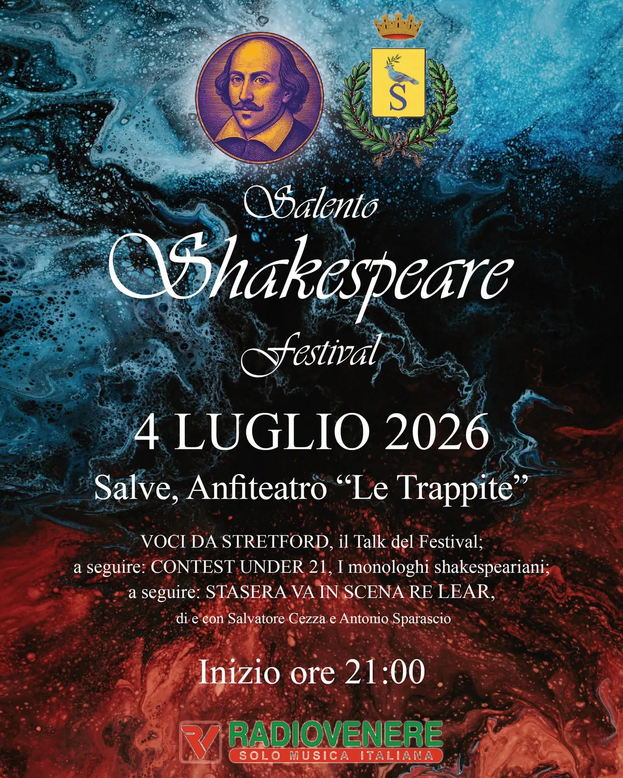 Locandina Salento Shakespeare Festival 2026 a Salve (Lecce)