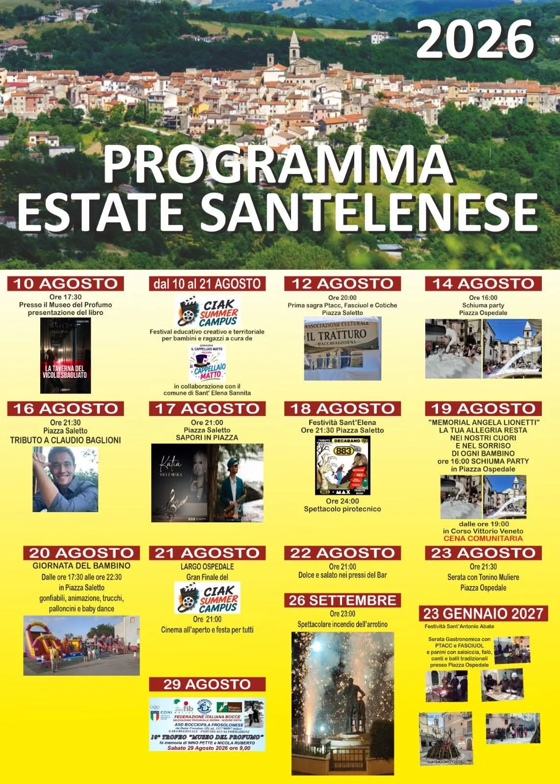 Locandina Presentazione libro La taverna del vicolo sbagliato 2026 a Sant'Elena Sannita (Isernia)