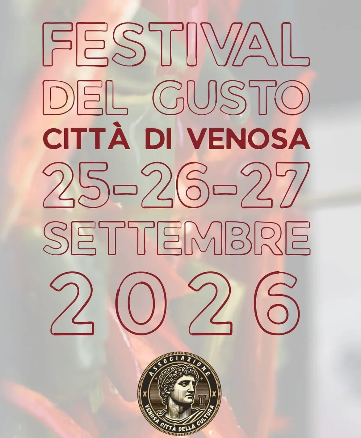 Locandina Festival del Gusto Città di Venosa 2026 a Venosa (Potenza)