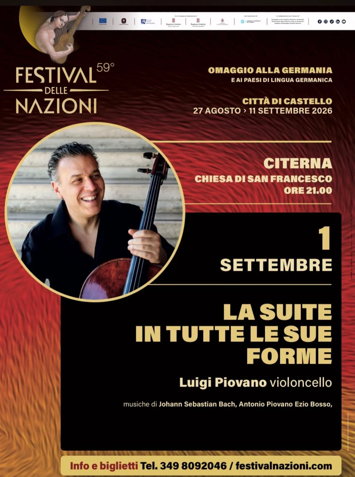 Locandina La Suite in tutte le sue forme — Festival delle Nazioni 2026 a Citerna (Perugia)
