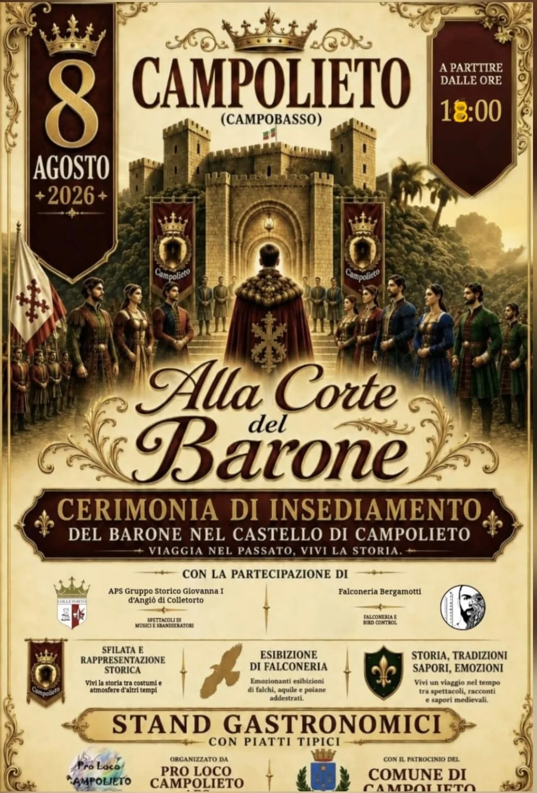 Locandina Alla Corte del Barone 2026 — Cerimonia a Campolieto a Campolieto (Campobasso)