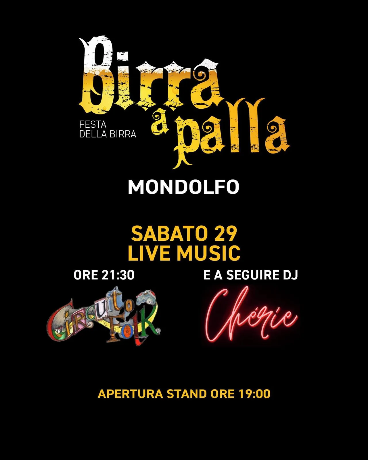 Locandina Festa della Birra a Palla Mondolfo 2026 a Mondolfo (Pesaro e Urbino)