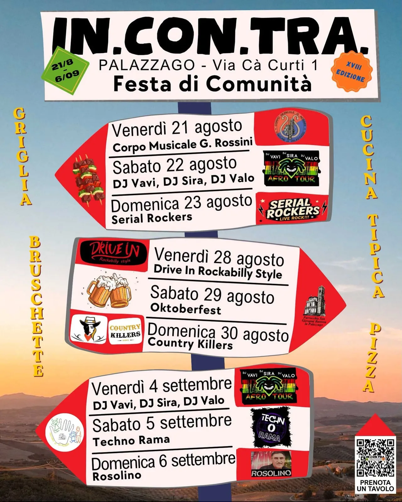 Locandina calendario eventi estate 2026 a Palazzago (Bergamo)