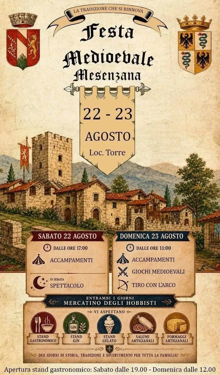 Locandina Festa Medioevale Mesenzana 2026 a Mesenzana (Varese)