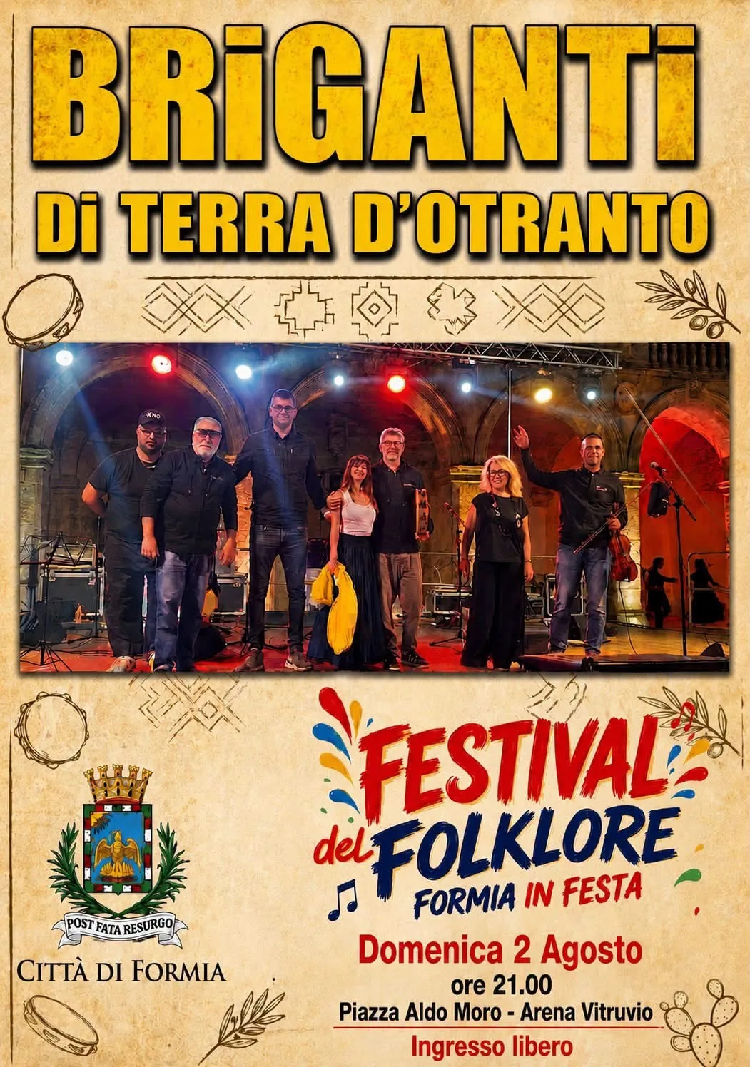 Locandina Briganti di Terra d'Otranto - Festival del Folklore 2026 a Formia (Latina)