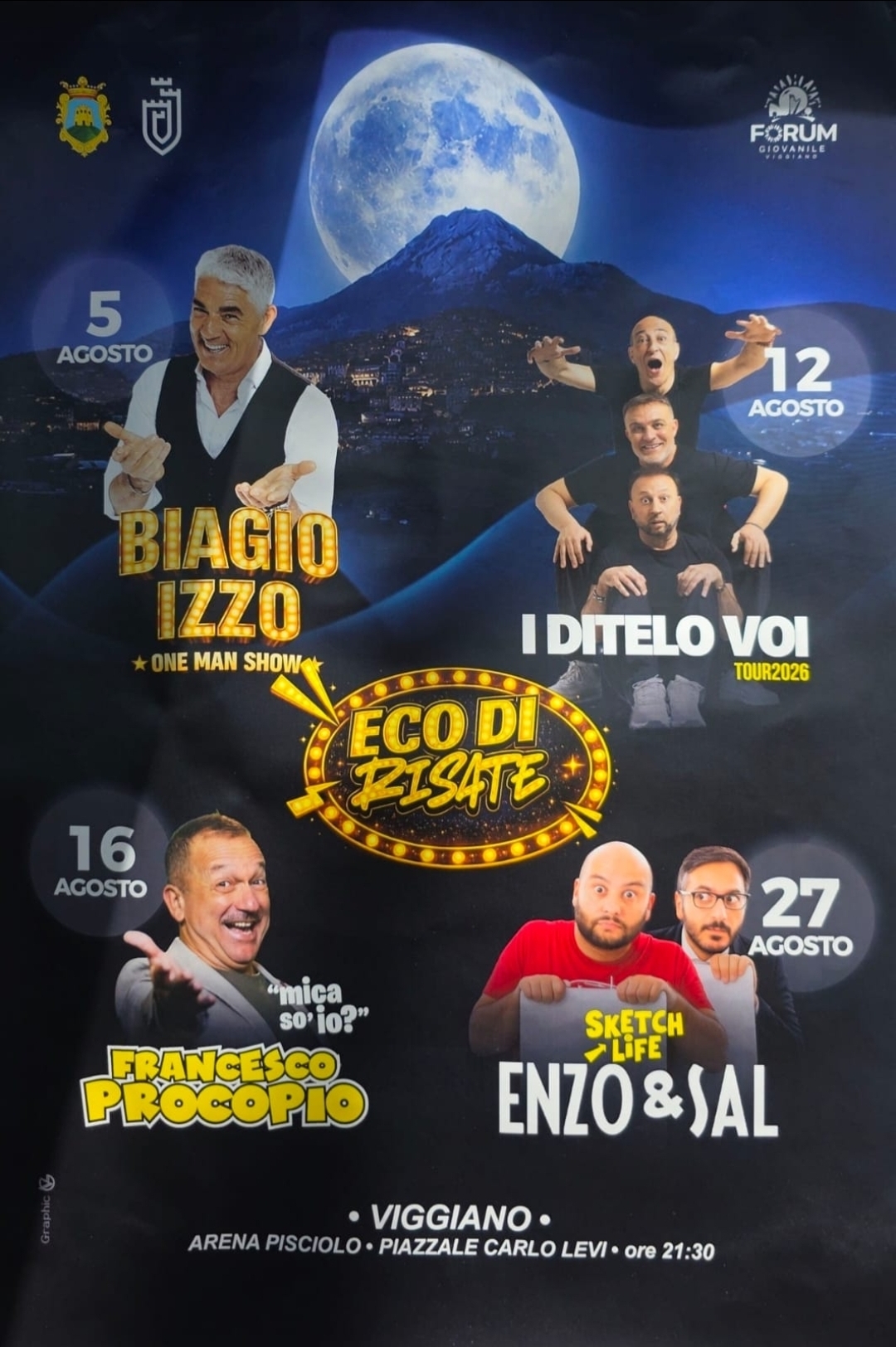 Locandina Eco di risate: Francesco Procopio Mica so' io? a Viggiano (Potenza)