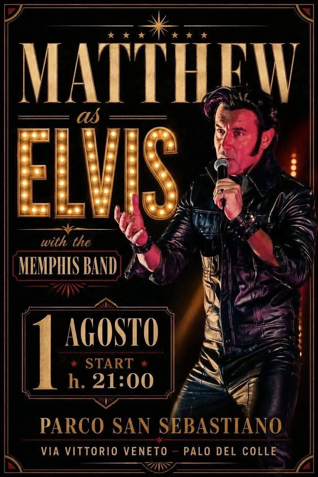 Locandina Matthew as Elvis with the Memphis Band 2026 a Palo del Colle (Bari)