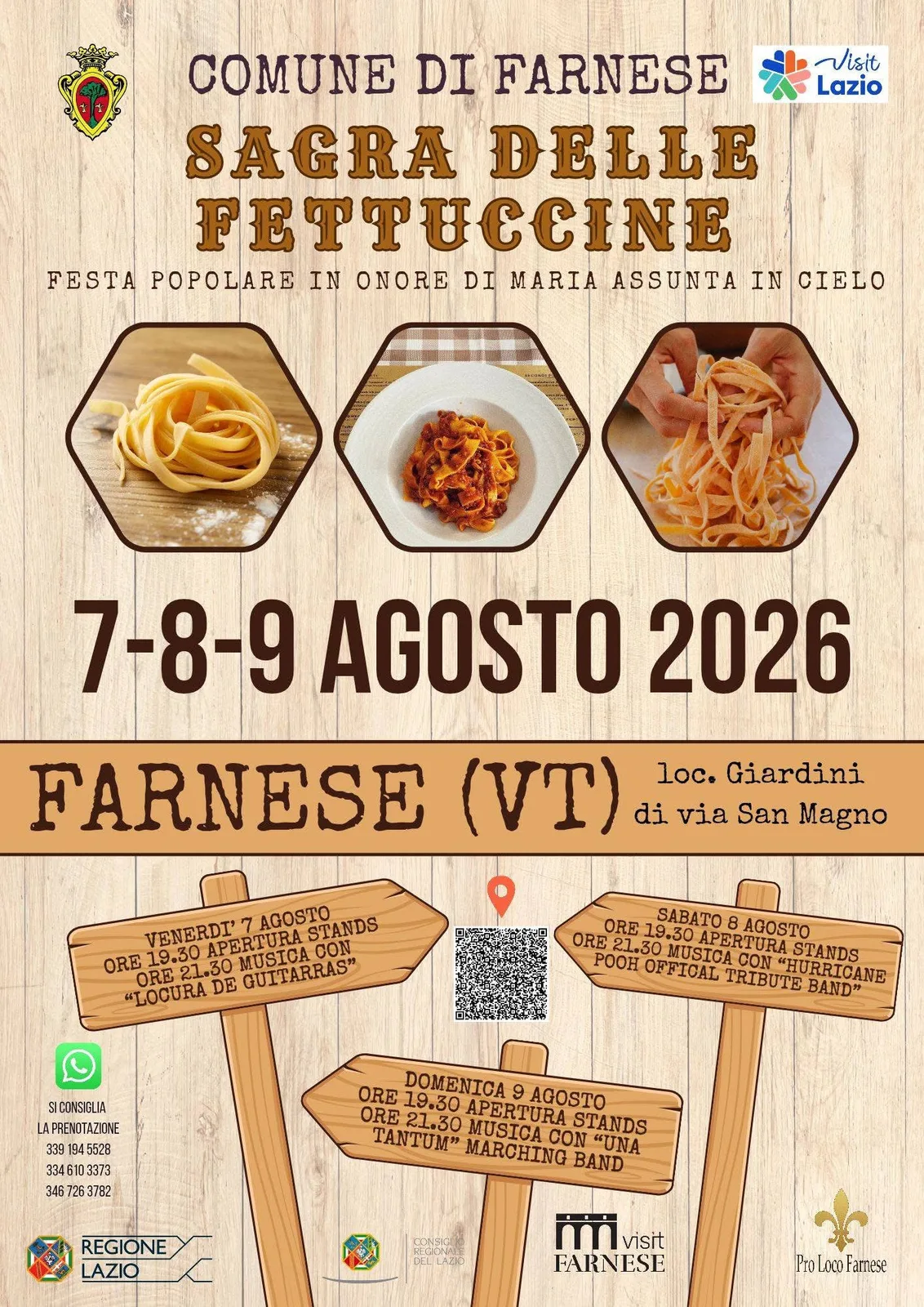 Locandina Sagra delle Fettuccine 2026 a Farnese (Viterbo)