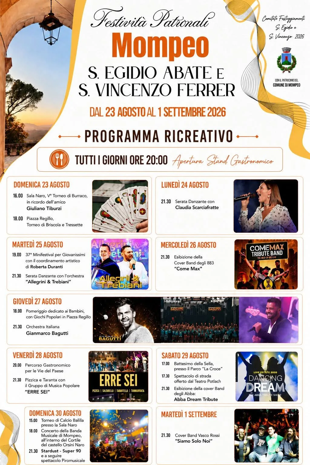 Locandina 37° Minifestival per Giovanissimi e Mompeo 2026 a Mompeo (Rieti)