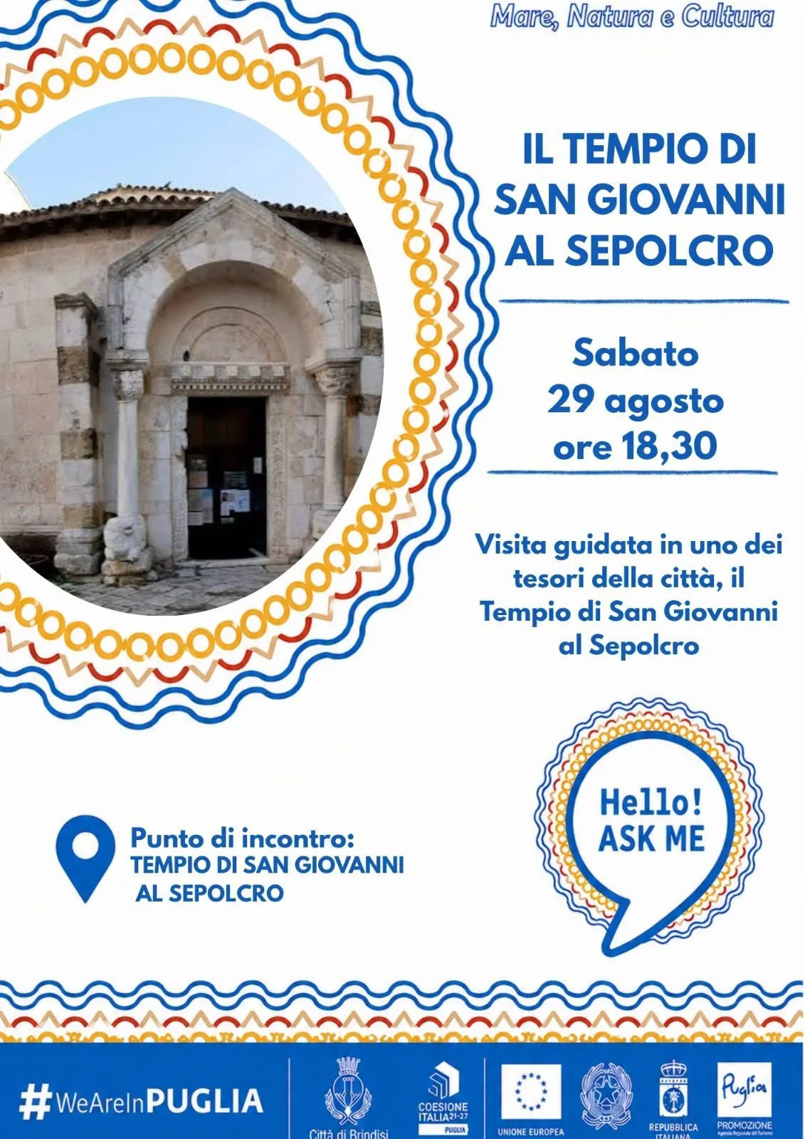 Locandina Visita Guidata al Tempio di San Giovanni al Sepolcro 2026 a Brindisi (Brindisi)