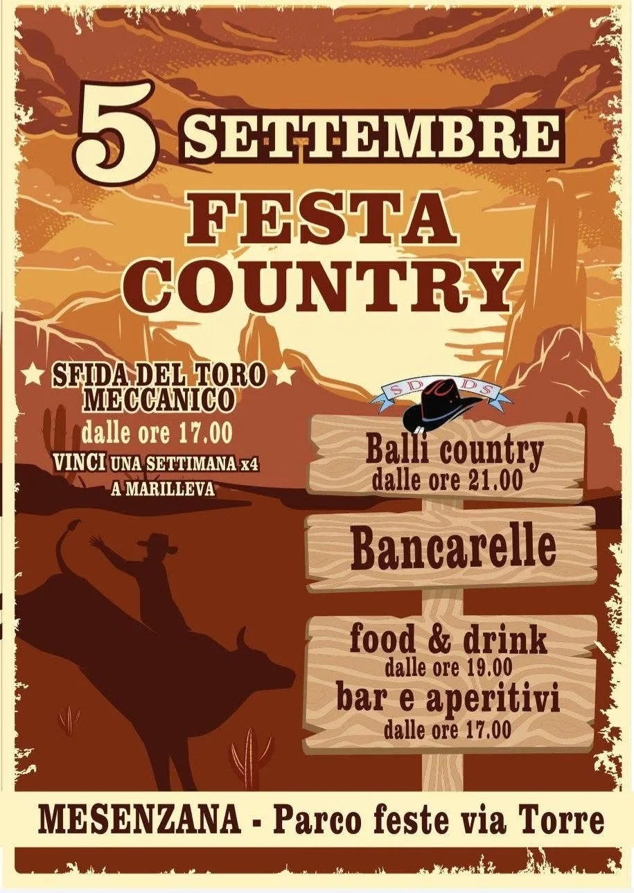 Locandina Festa Country 2026 a Mesenzana a Mesenzana (Varese)