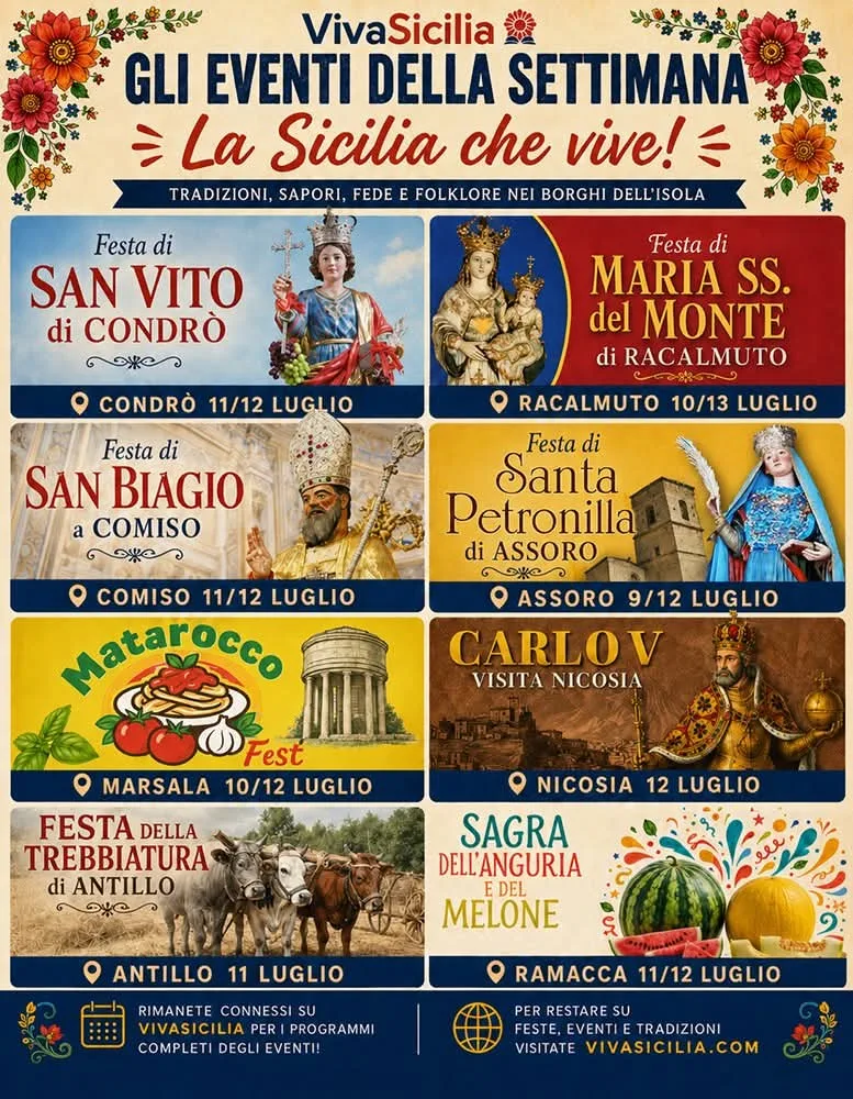 Locandina Festa di Maria SS. del Monte 2026 a Racalmuto (Agrigento)