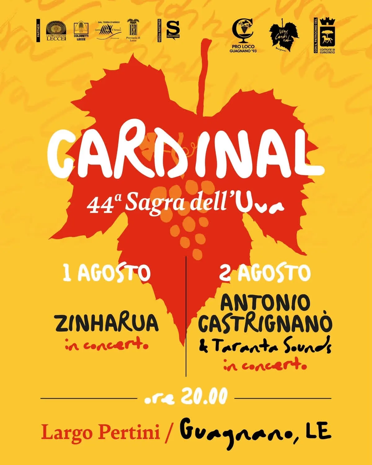 Locandina 44ª Sagra dell'Uva 2026 a Guagnano (Lecce)