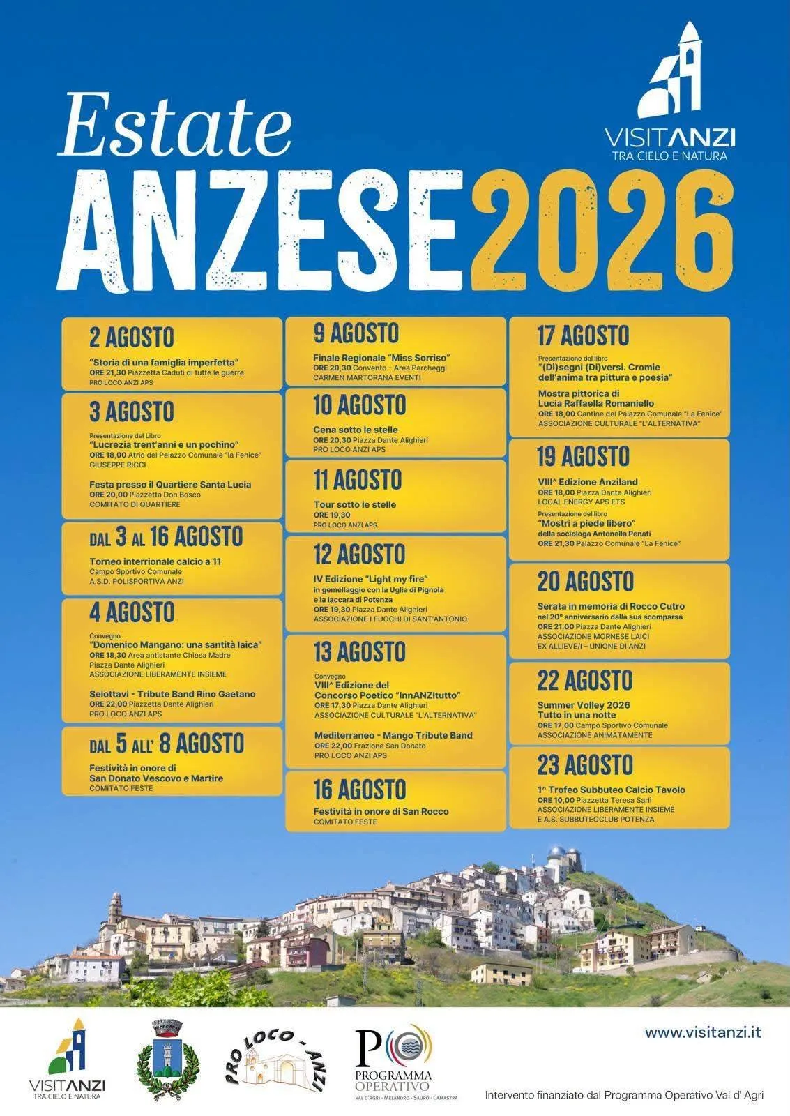 Locandina Concorso Poetico "InnANZItutto" — Convegno 2026 a Anzi (Potenza)