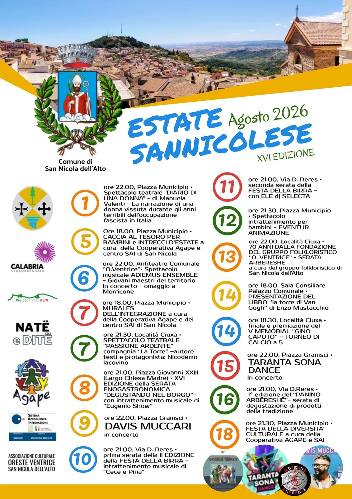 Locandina Spettacolo teatrale "Diario di una Donna" 2026 a San Nicola dell'Alto (Crotone)