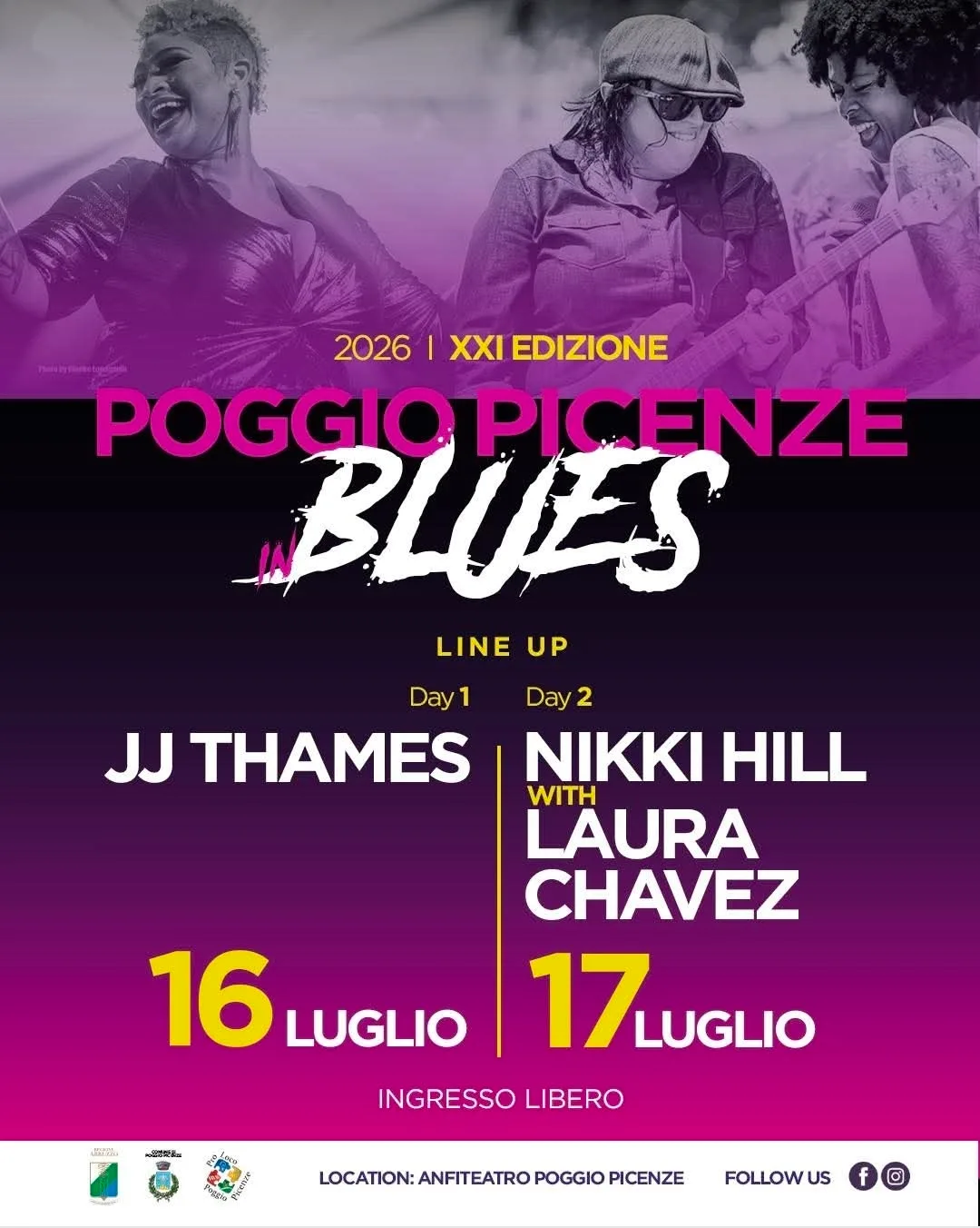 Locandina 21ª Edizione Poggio Picenze Blues 2026 a Poggio Picenze (L'aquila)