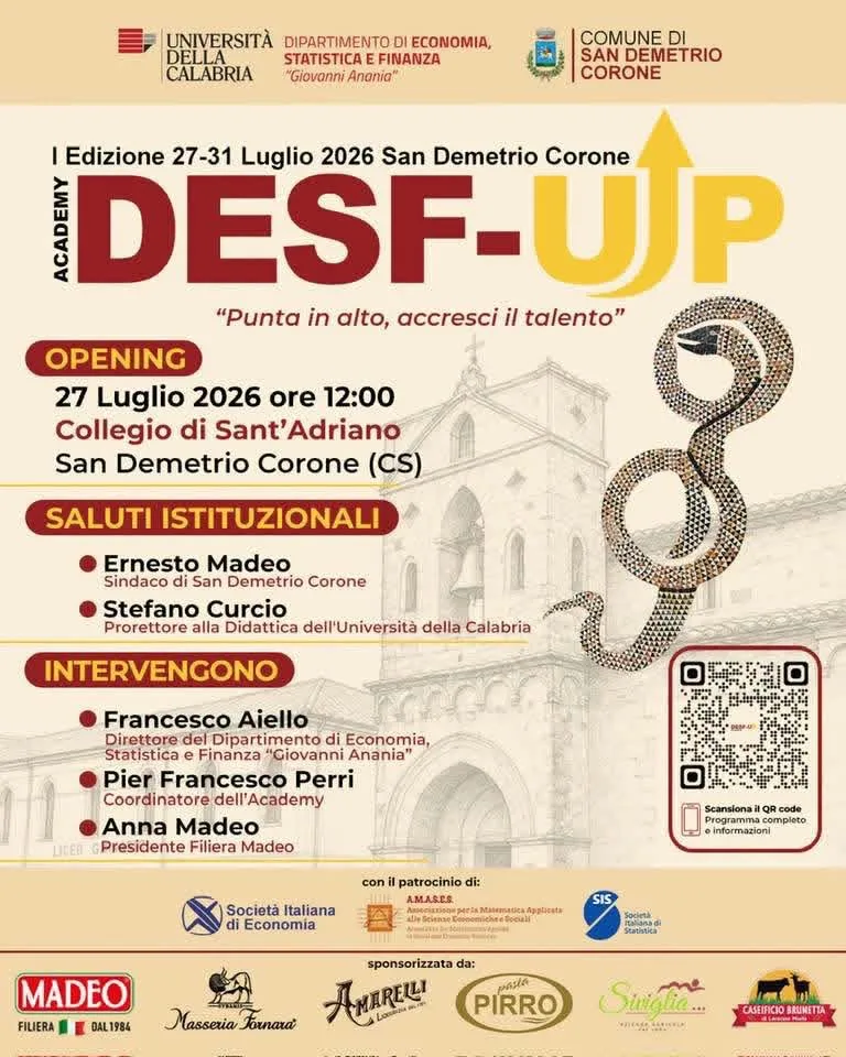 Locandina I Edizione DESF-UJP 2026 San Demetrio Corone a San Demetrio Corone (Cosenza)