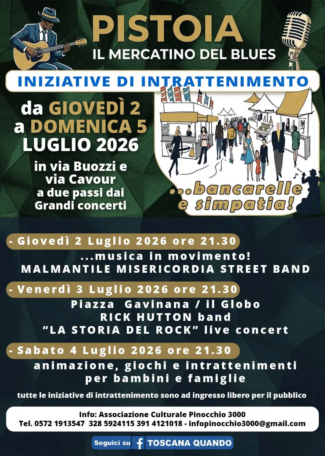 Locandina Il Mercatino del Blues 2026 a Pistoia (Pistoia)