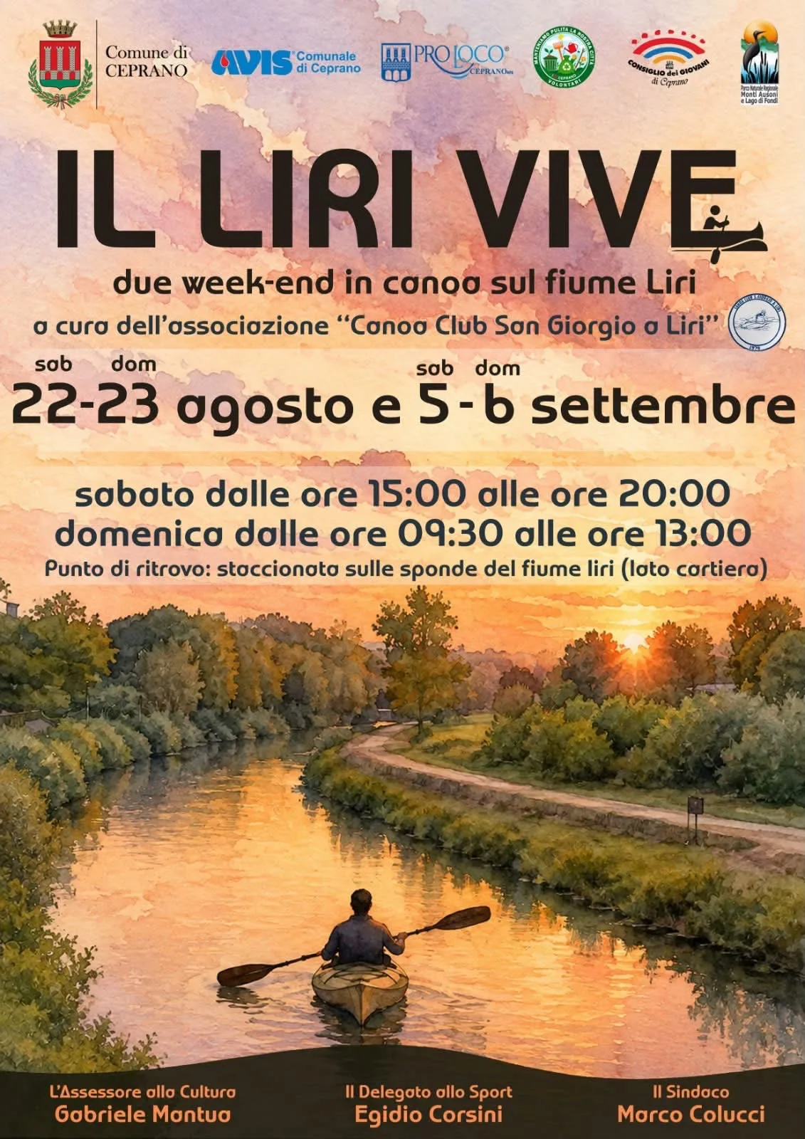 Locandina calendario eventi estate 2026 a Ceprano (Frosinone)